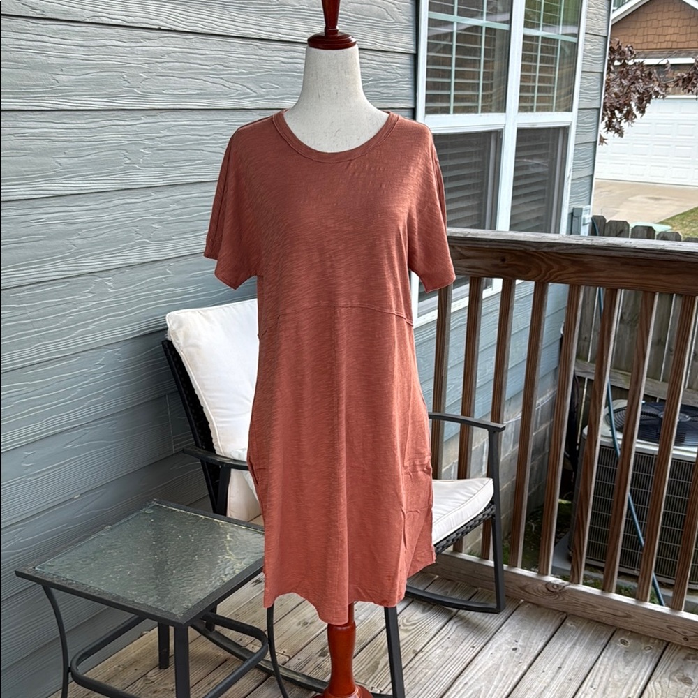 UPWEST Rust Orange Short Sleeve Dress (Size X Small)